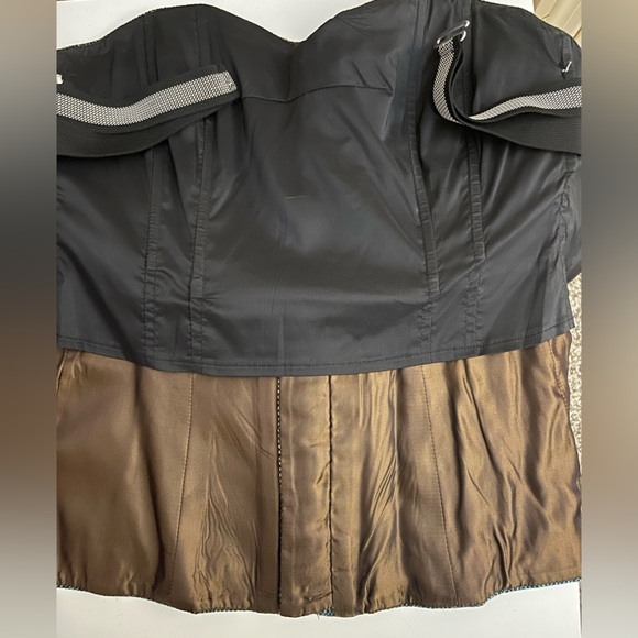 Rare Vintage Nanette Lepore Fall 2005 Runway Buttoned Bustier size 0 🤎🤍🩵 - Picture 7 of 11